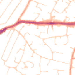 Daytime road noise heatmap for CM13 2PT