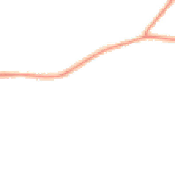 Night-time road noise heatmap for CM13 2RG