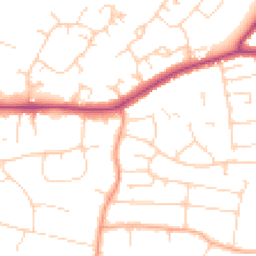 Daytime road noise heatmap for CM13 2RH