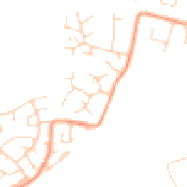Daytime road noise heatmap for CM13 2TH