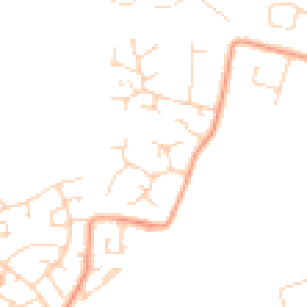Daytime road noise heatmap for CM13 2TL