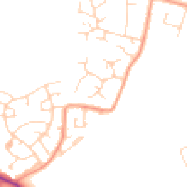 Daytime road noise heatmap for CM13 2TR