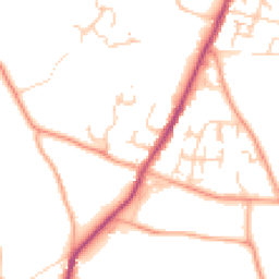 Daytime road noise heatmap for CM13 3AL