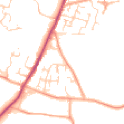 Daytime road noise heatmap for CM13 3AU