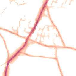 Daytime road noise heatmap for CM13 3DQ