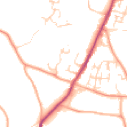 Daytime road noise heatmap for CM13 3FJ