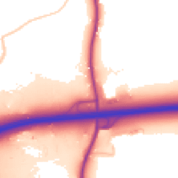 Daytime road noise heatmap for CM13 3LD