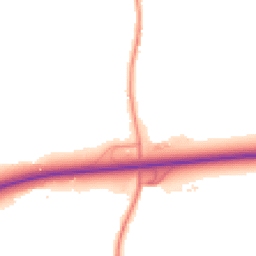 Night-time road noise heatmap for CM13 3LD