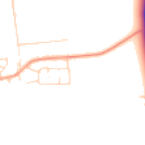 Daytime road noise heatmap for CM13 3ND