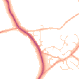 Daytime road noise heatmap for CM15 0AH