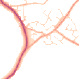 Daytime road noise heatmap for CM15 0AP