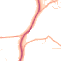 Daytime road noise heatmap for CM15 0DE