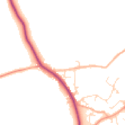 Daytime road noise heatmap for CM15 0DN