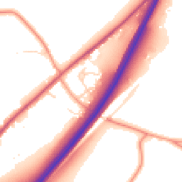 Daytime road noise heatmap for CM15 0TJ