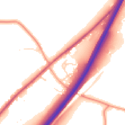 Daytime road noise heatmap for CM15 0TL