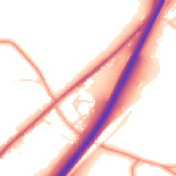 Daytime road noise heatmap for CM15 0UE