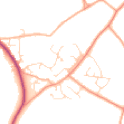 Daytime road noise heatmap for CM15 0XB