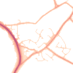 Daytime road noise heatmap for CM15 0XD
