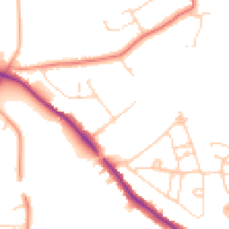 Daytime road noise heatmap for CM15 8BE