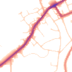 Daytime road noise heatmap for CM15 8DB