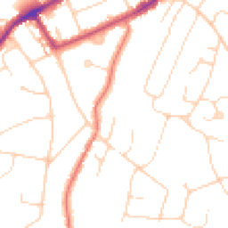 Daytime road noise heatmap for CM15 8LS
