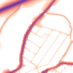 Daytime road noise heatmap for CM15 8QN