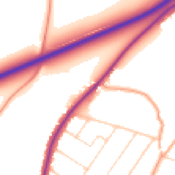 Daytime road noise heatmap for CM15 8RT