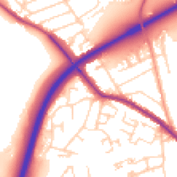 Daytime road noise heatmap for CM15 9EE