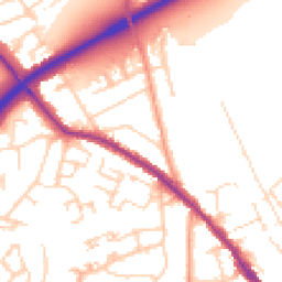 Daytime road noise heatmap for CM15 9EL