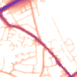 Daytime road noise heatmap for CM15 9EQ