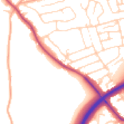 Daytime road noise heatmap for CM15 9LR