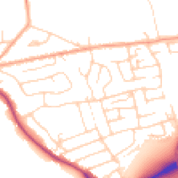 Daytime road noise heatmap for CM15 9ND