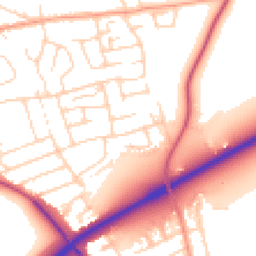 Daytime road noise heatmap for CM15 9NU