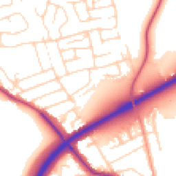 Daytime road noise heatmap for CM15 9NX