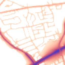 Daytime road noise heatmap for CM15 9PB