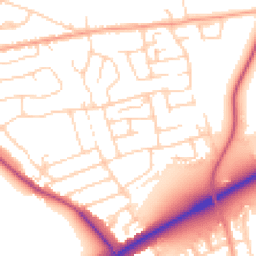 Daytime road noise heatmap for CM15 9PE