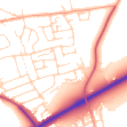 Daytime road noise heatmap for CM15 9PJ