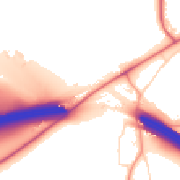 Daytime road noise heatmap for CM16 4DH
