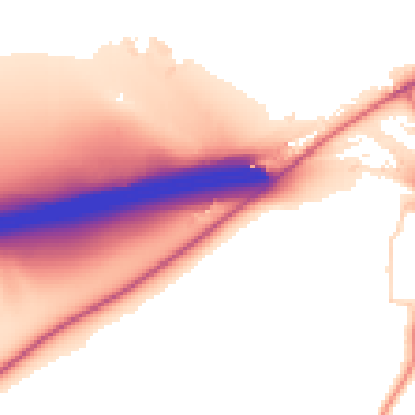 Daytime road noise heatmap for CM16 4DJ