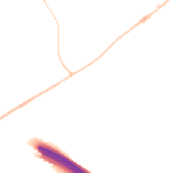 Night-time road noise heatmap for CM16 4DY