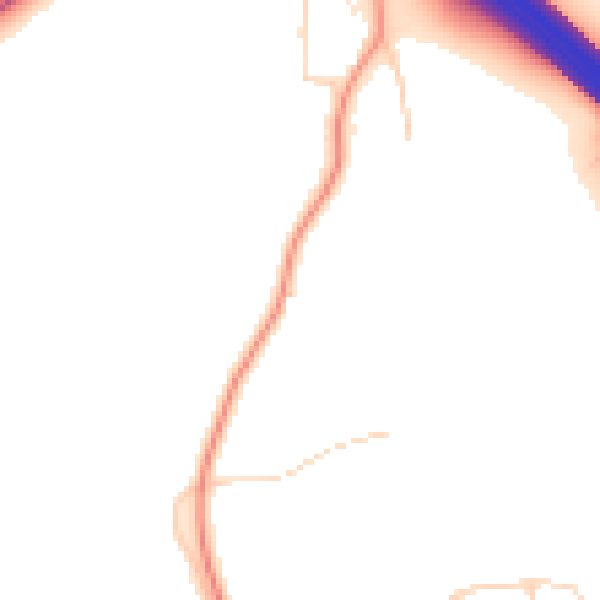Daytime road noise heatmap for CM16 4EH