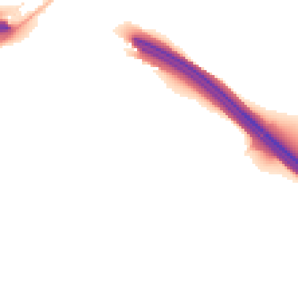 Night-time road noise heatmap for CM16 4EJ