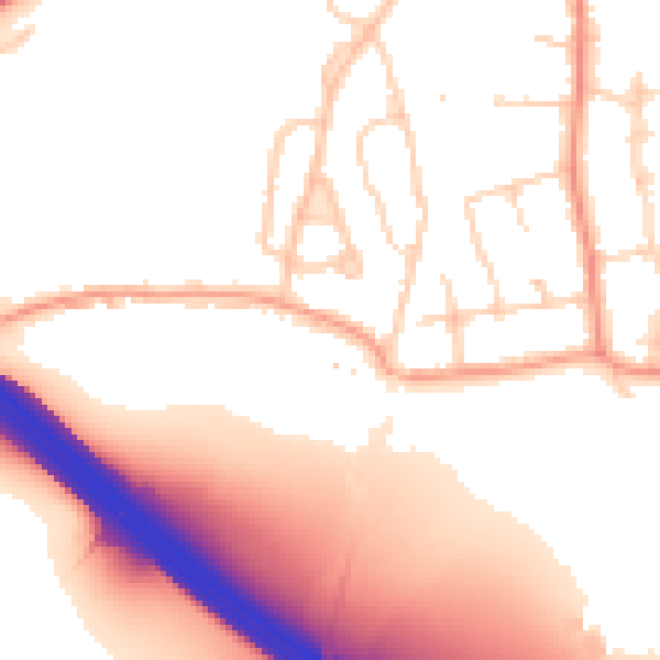 Daytime road noise heatmap for CM16 4ER