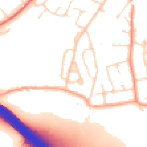 Daytime road noise heatmap for CM16 4JT