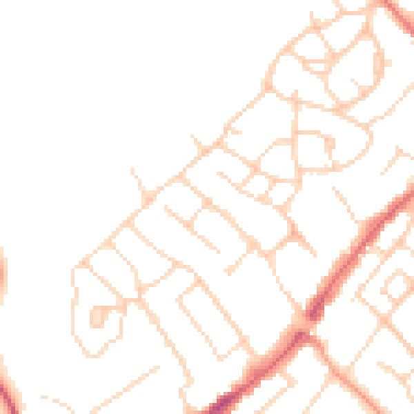 Daytime road noise heatmap for CM16 5DR