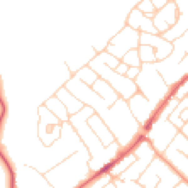 Daytime road noise heatmap for CM16 5DS