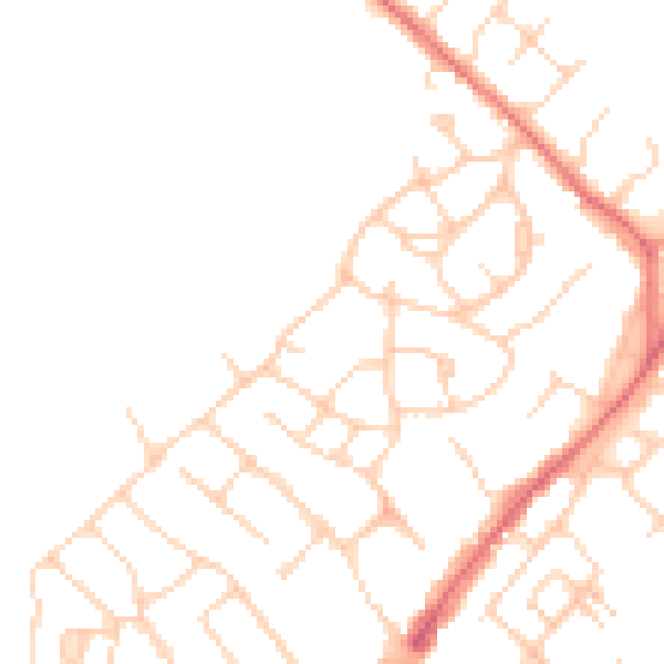 Daytime road noise heatmap for CM16 5DT