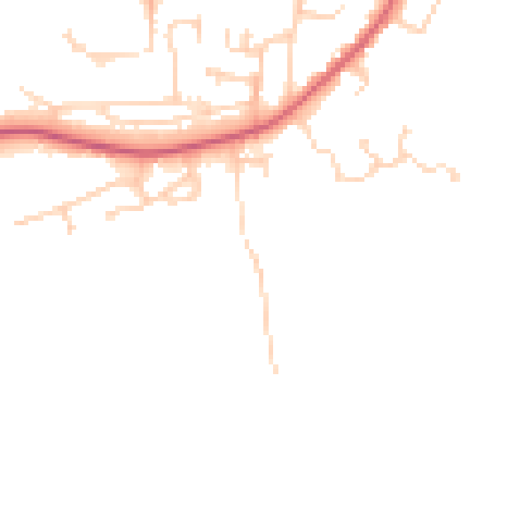 Daytime road noise heatmap for CM16 6AB