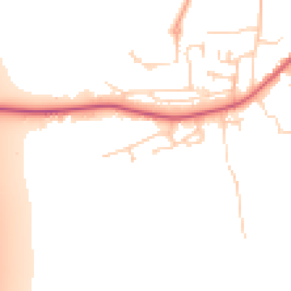 Daytime road noise heatmap for CM16 6BL