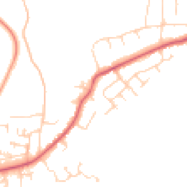 Daytime road noise heatmap for CM16 6BY